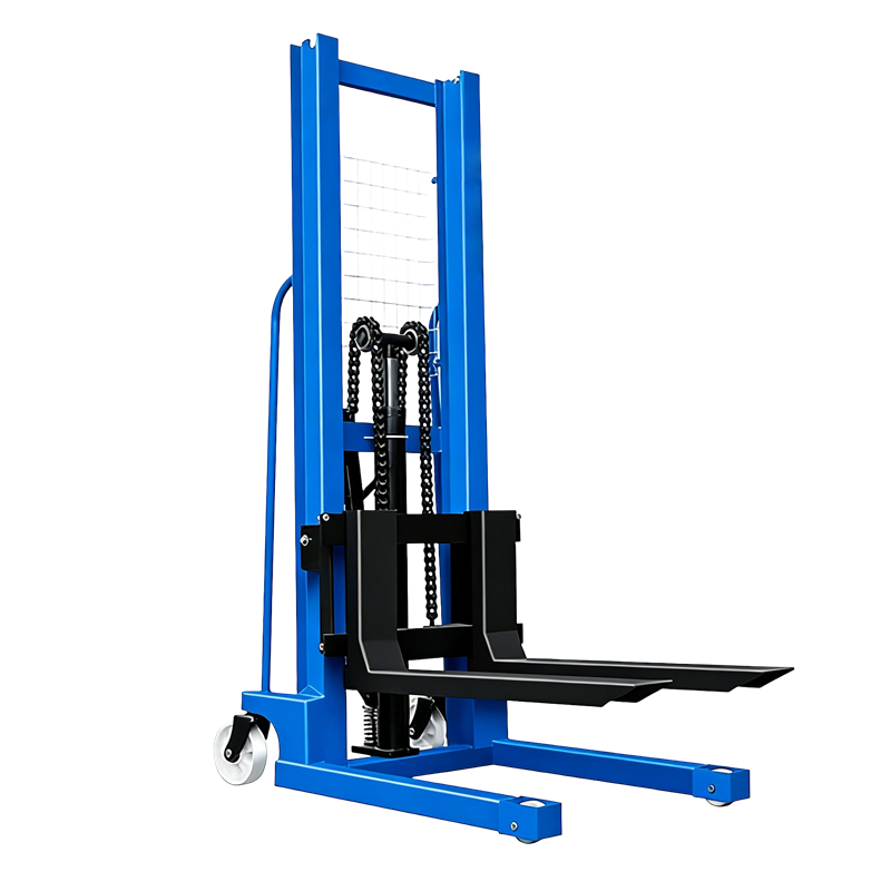 複数のパレットサイズに対応する調整可能なフォークを備えた 1000kg 手動スタッカー
