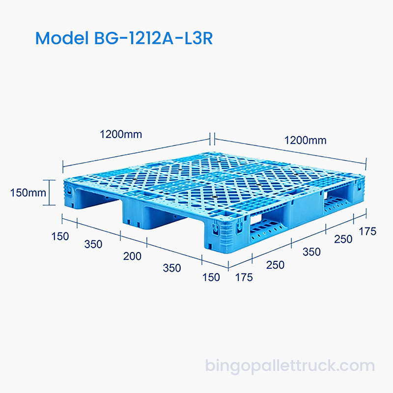 費用対効果の高い 1200x1200mm 3 ランナーパレット、スチールバーと信頼性の高い積載量付き
