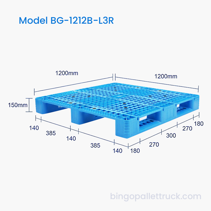 自動倉庫システムに最適な均一サイズ 1200x1200mm スチールバー付きパレット