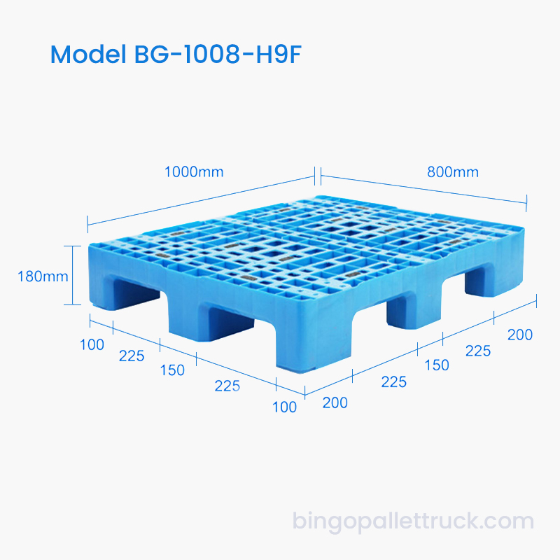産業物流用の大容量1000x800mm高耐久プラスチックパレット