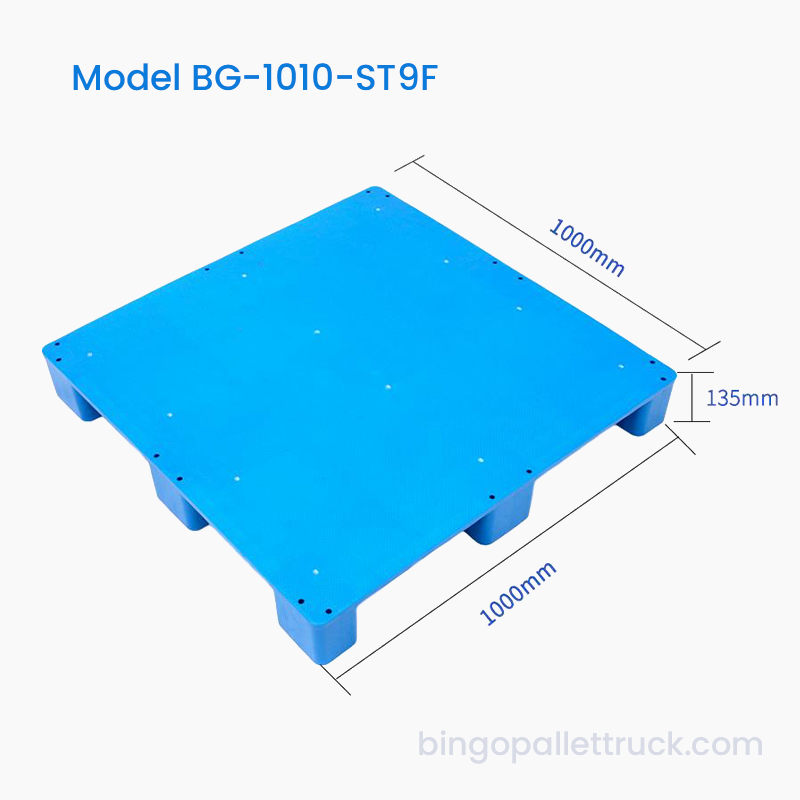 1000x1000mm フラットトップ 9 脚 HDPE プラスチック パレット