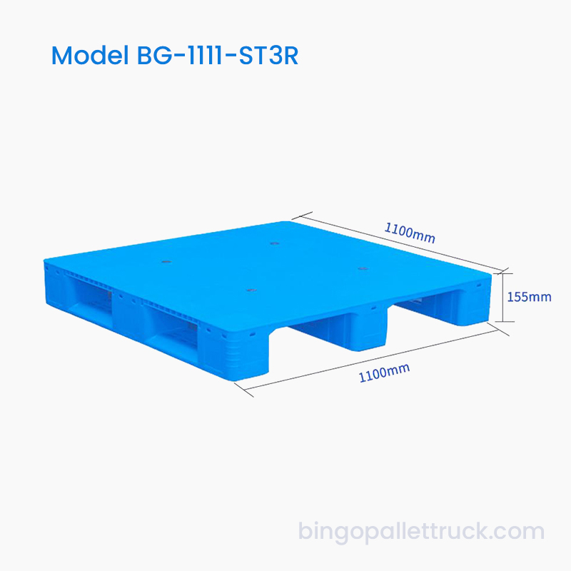 1100×1100mmソリッドトップ3ランナープラスチックパレット