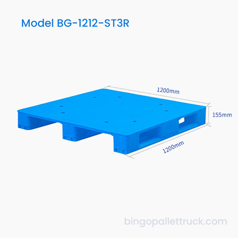 1200x1200mm 重量物流用ソリッドトッププラスチックパレット 3 ランナー