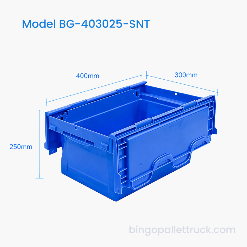倉庫小物用22Lスタックアンドネストプラスチックトートボックス