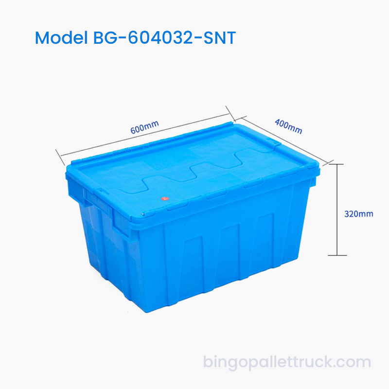 倉庫バルクストレージ用の63Lスタックアンドネストプラスチックトートボックス