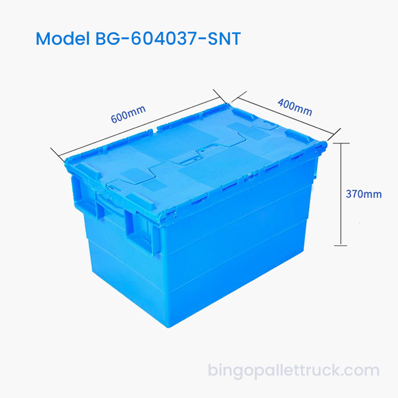 75L スタック＆ネストプラスチックトートボックス（大型部品保管用）