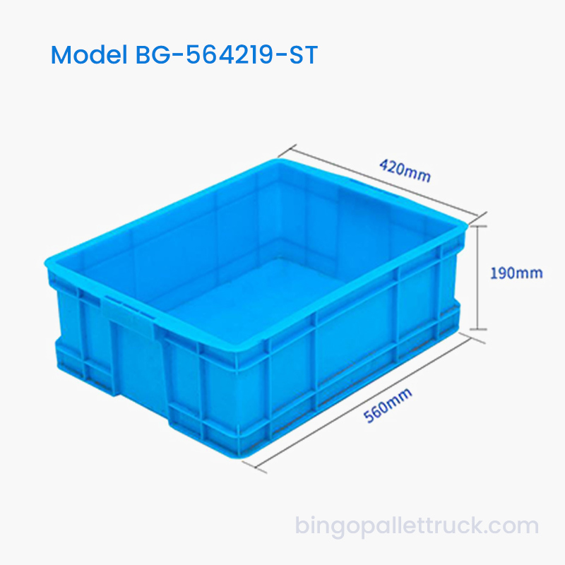 商品物流用の 34L 積み重ね可能な耐久性のある HDPE プラスチック トート ボックス