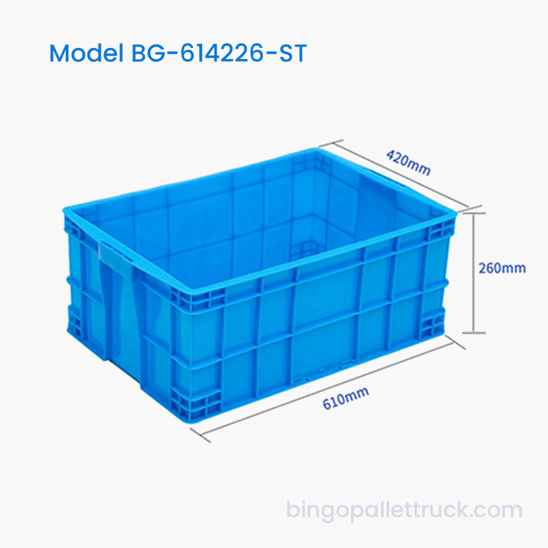 56L HDPE 工場バルクコンポーネント用の頑丈な積み重ね可能なプラスチックボックス
