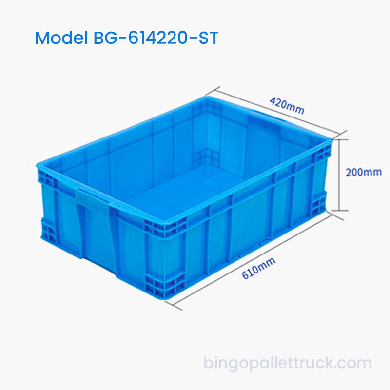工業用ファスナー用 42L 積み重ね可能な HDPE プラスチック トート ボックス