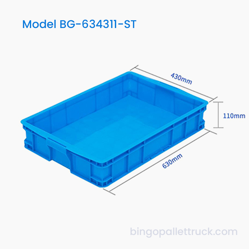 23L HDPE 果物と野菜の輸送用の積み重ね可能なプラスチック トート ボックス