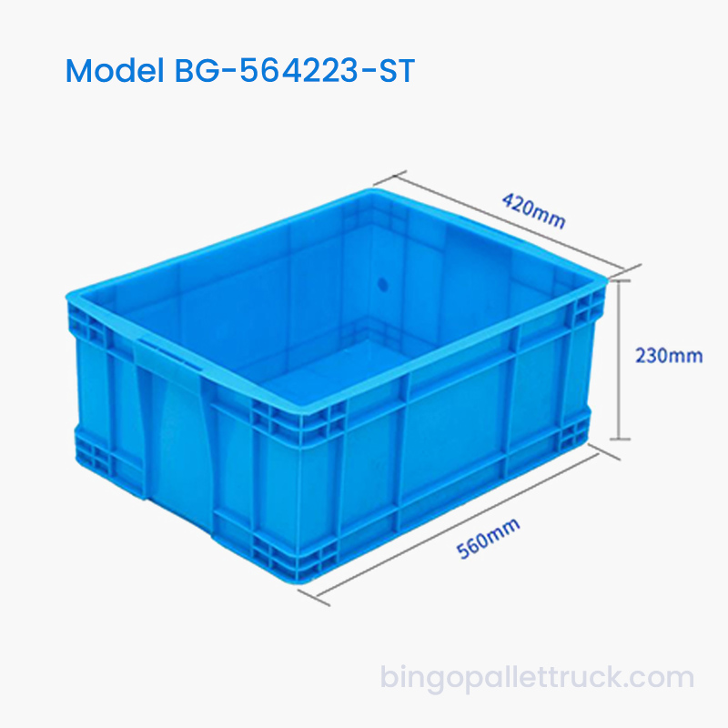 部品の仕分けやピッキングに最適な41Lの積み重ね可能なプラスチック製トートボックス