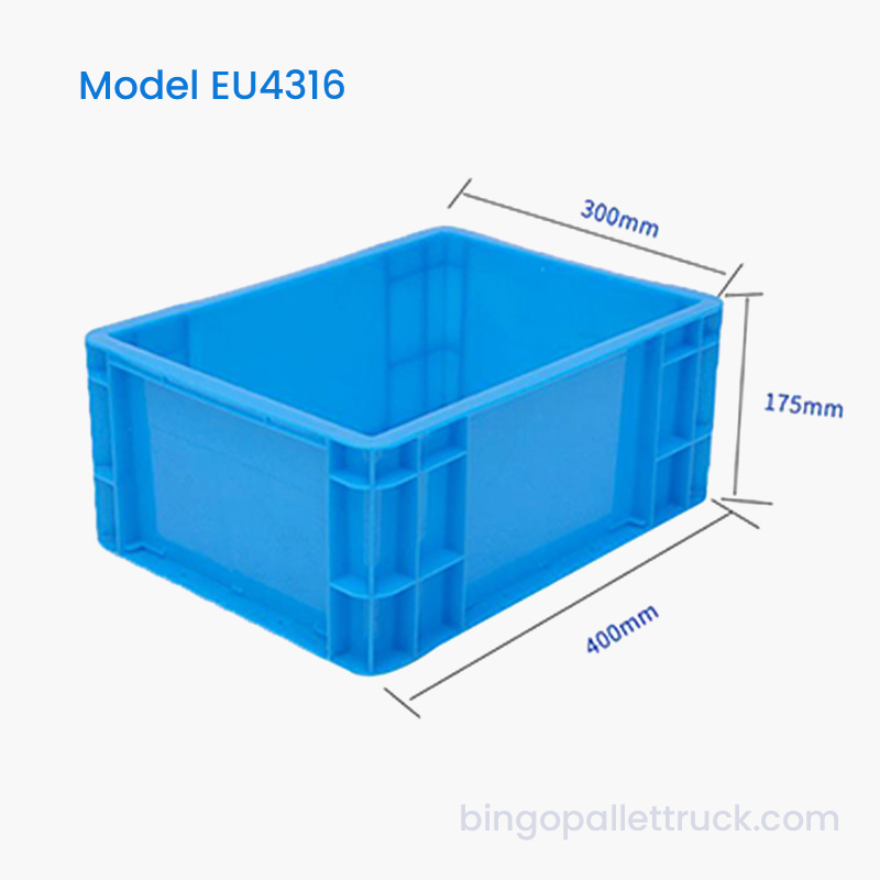 16L 耐久性のある EU プラスチック トート ボックス ワークショップ用産業用収納箱