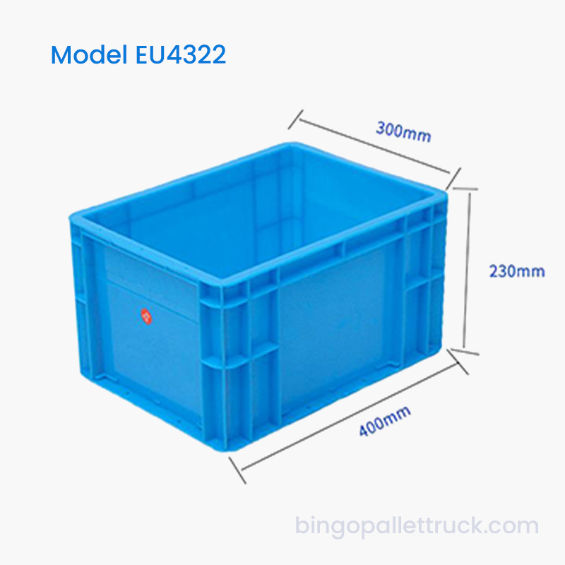 21L EU プラスチックトートボックス耐久性のある収納箱部品処理用