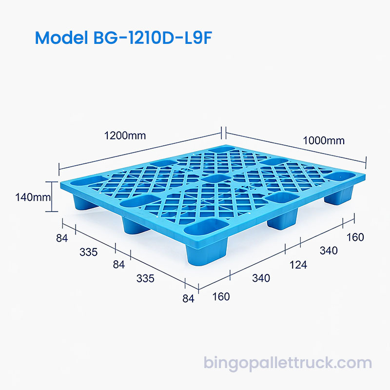 物流用滑り止めグリッド表面を備えた 1200x1000mm プラスチックパレット