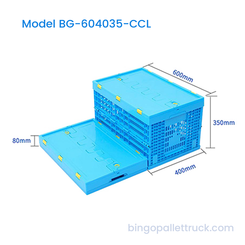 65L 省スペース折りたたみ可能蓋付きプラスチック箱
