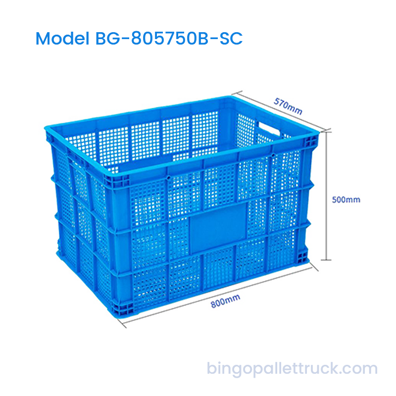 ワークショップ部品用の 194L 耐久性の高い積み重ね可能な HDPE プラスチック木枠