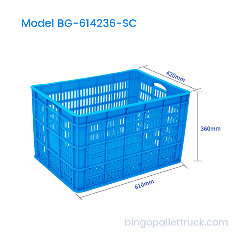 78L HDPE 果物や野菜の輸送用の積み重ね可能なプラスチック箱
