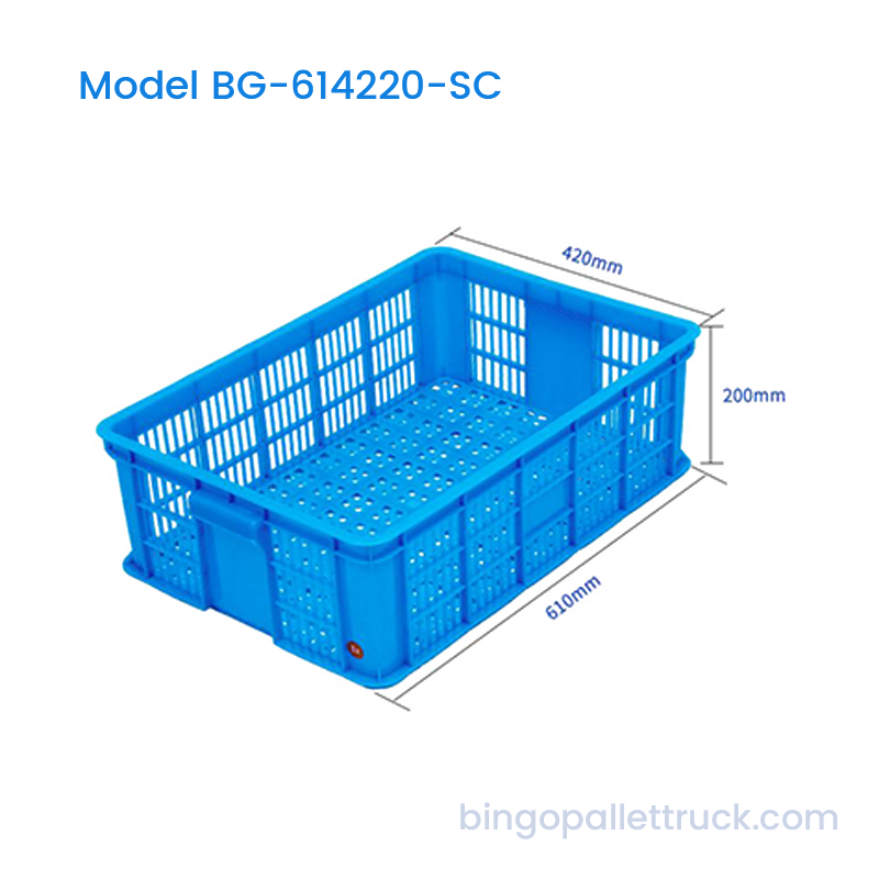 商品物流用の42L積み重ね可能な耐久性のあるHDPEプラスチッククレート
