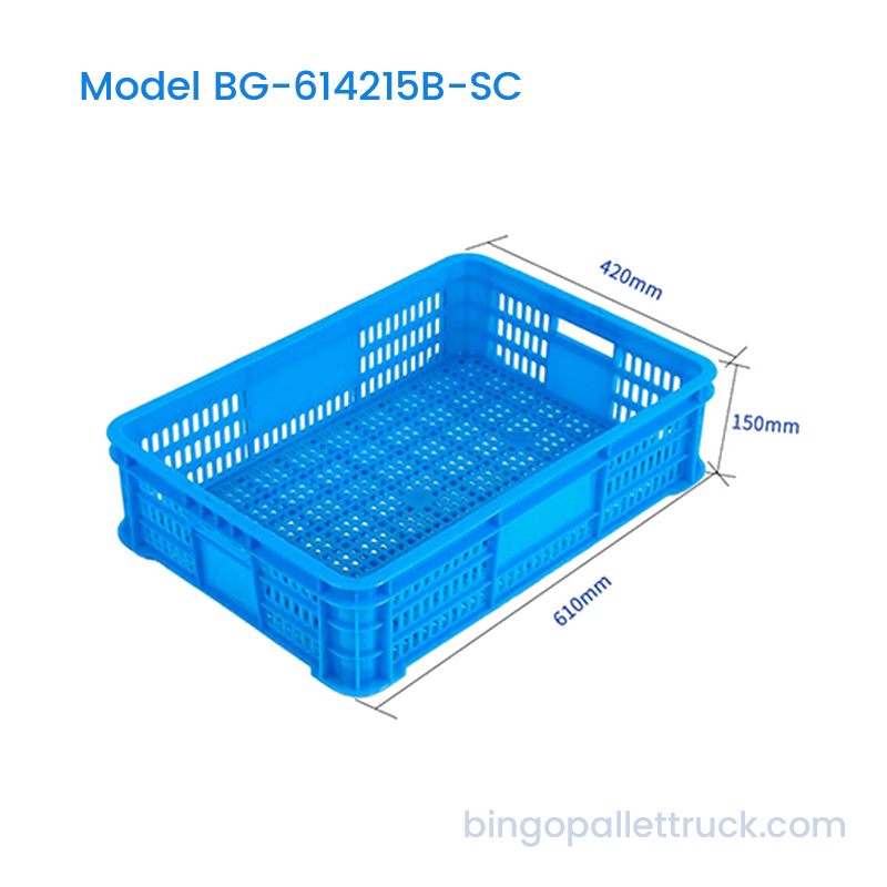 農産物や魚介類用の 31L 食品グレードの積み重ね可能なプラスチック箱