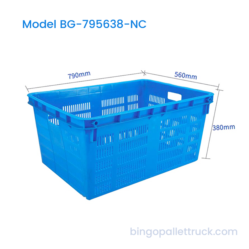 134L Nestable Plastic Crate for Fruit Vegetable Transport