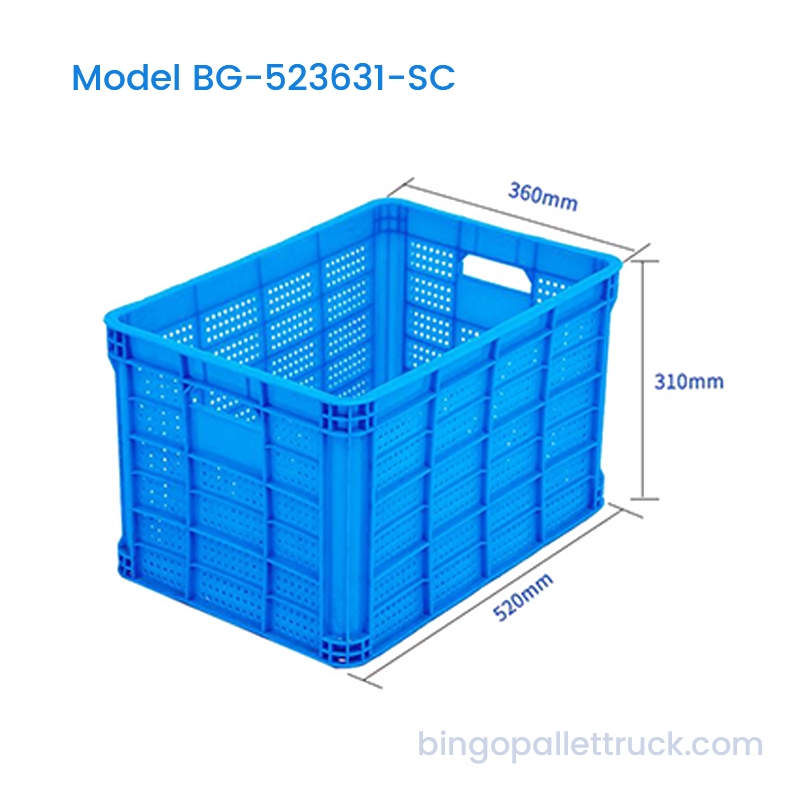 46L 丸穴プラスチック箱スーパーマーケットフルーツ用バスケットを生成します。