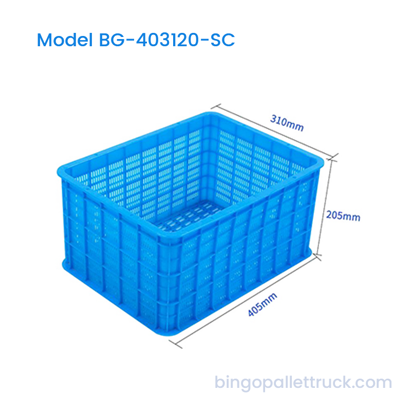 果物と野菜用の 21L 積み重ね可能な軽量 HDPE クレート