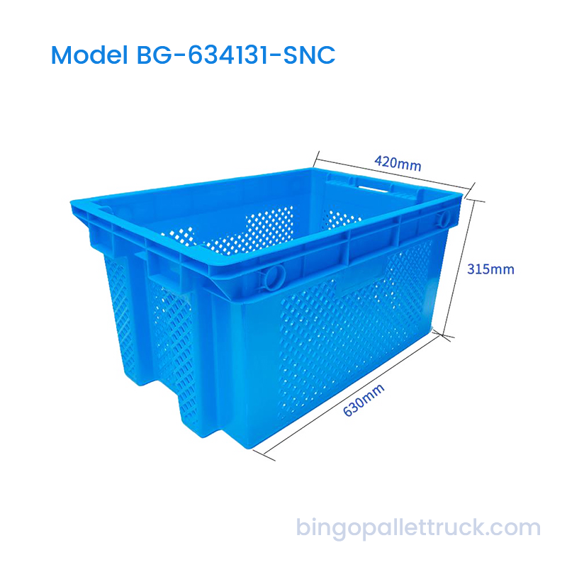71L HDPE スタックおよびネスト農業用プラスチック箱
