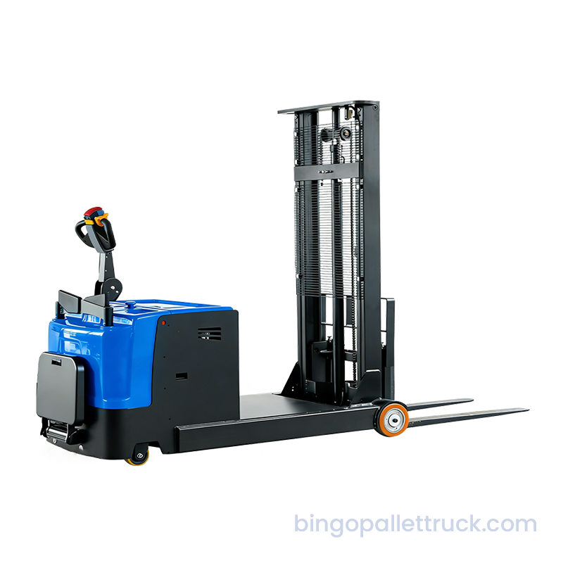 重量パレットハンドリング用 1500kg EPS カウンターバランス電動スタンドオンスタッカー